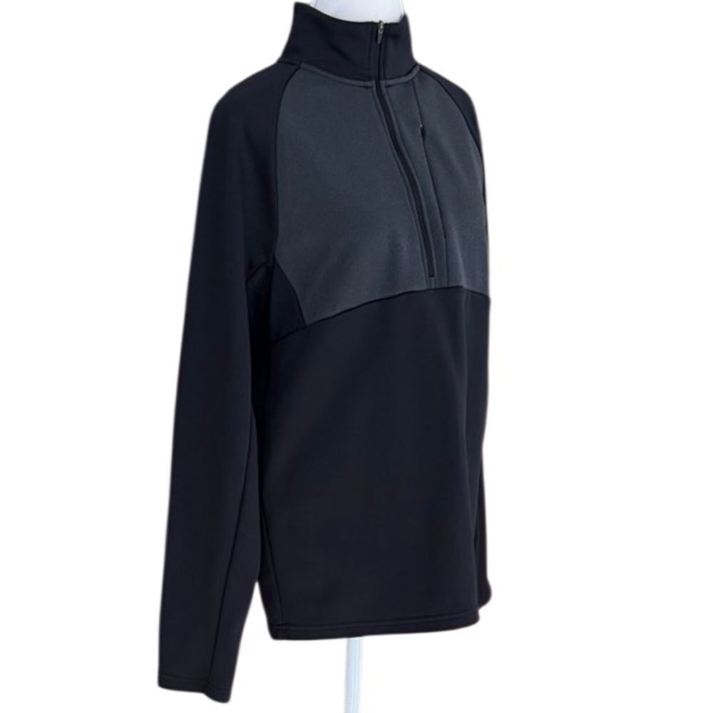 Reebok Men's Black & Gray 1/2 Zip-Up active athletic long sleeve pullover sz S. - Picture 5 of 7